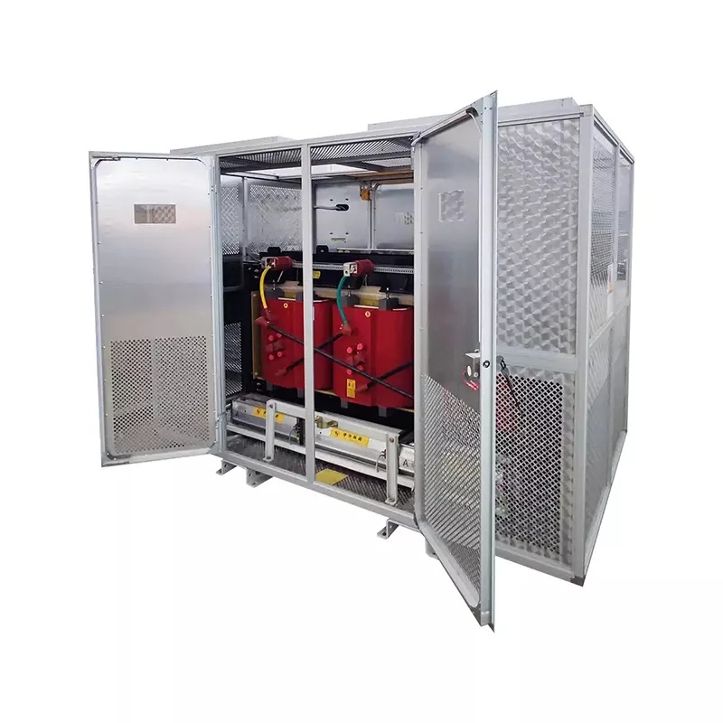 Dry-Type Transformer with Protective Enclosure for Power Distribution