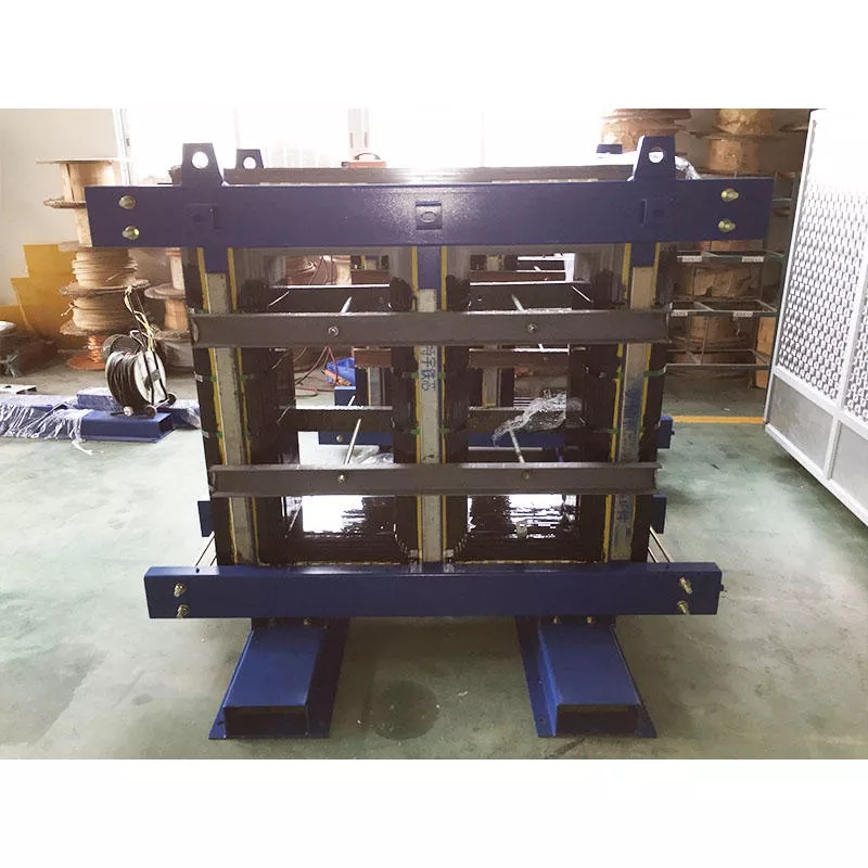 Transformer Core Assembly in Manufacturing Workshop
