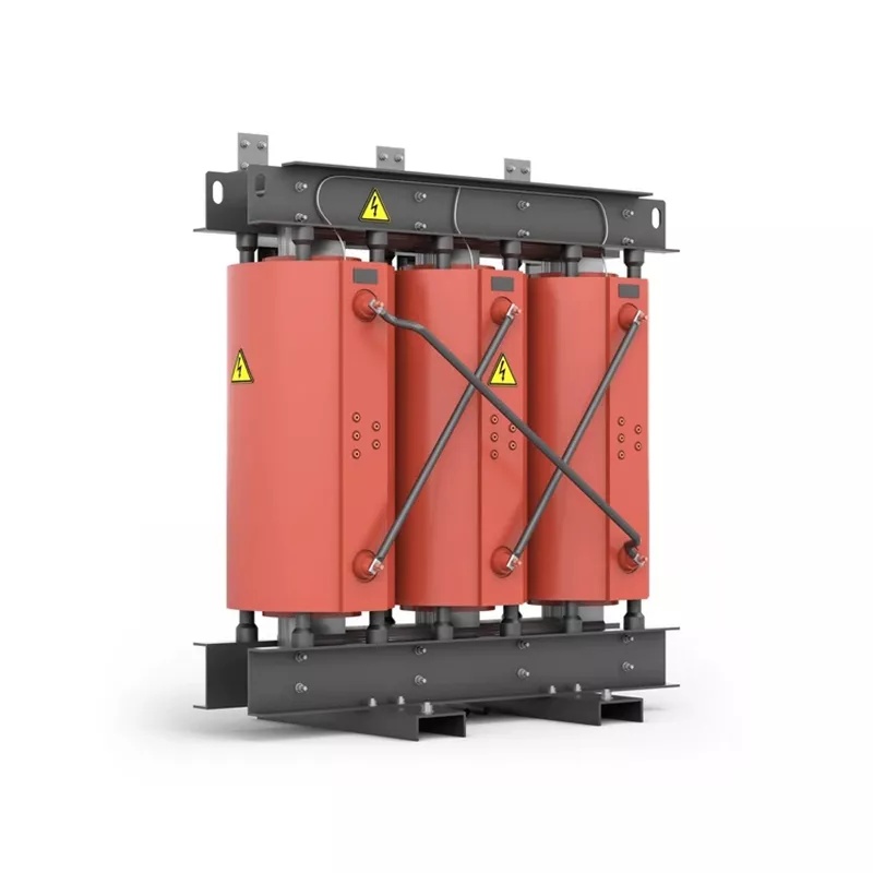 High-Voltage Dry Transformer with Safety Labels for Industrial Applications